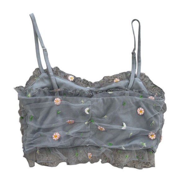 LE LIS Collection Gray Floral Top (Small) and Skirt (Medium) Set Festival - Picture 6 of 12